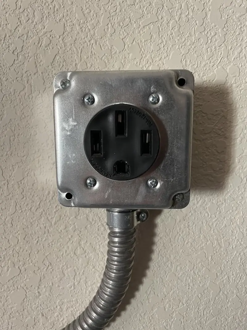 NEMA 14-50 outlet installed for Smart Home Electrical in Lake Bluff