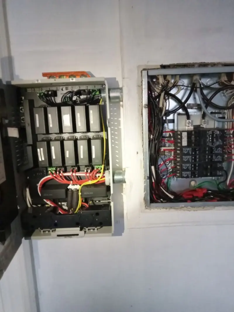 Electrical panel upgrade completed for Security Camera Wiring in Lake Bluff